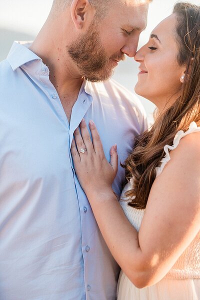 Pure wedding day bliss between gorgeous bride and groom in Oregon.