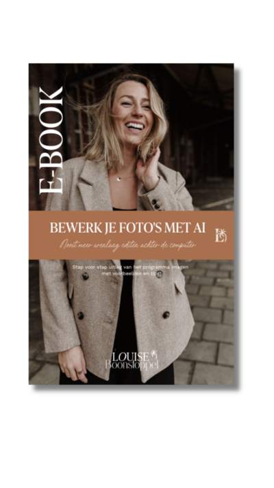 E-BOOK Foto's bewerken met AI - Heldere uitleg Imagen - Louise Boonstoppel Fotografie