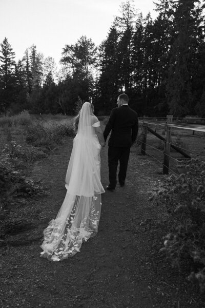 Bride and groom on Colorado ski lift