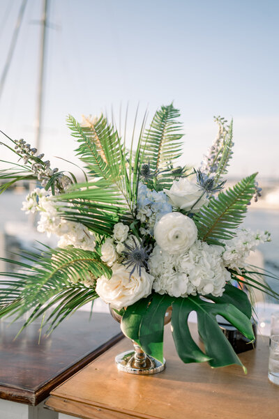 floral arrangement on table