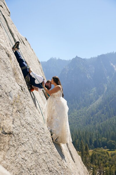 rock climbing elopement in yosemite