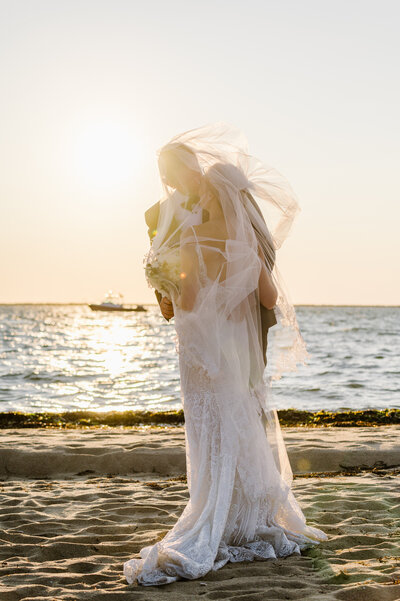 Nantucket Wauwinet Beach Wedding Sunset