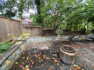 Worn and dirty backyard in need of professional cleaning and landscaping