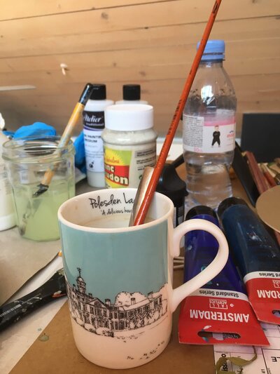Paint brush in a mug