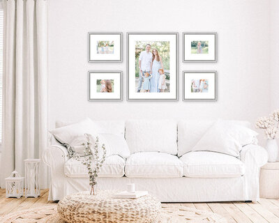 custom gallery wall design by Charlotte NC Photography