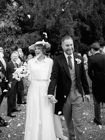 Bride and groom ceremony at Heckfield Place