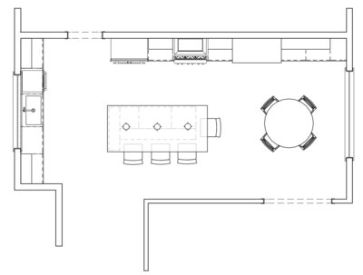 floor plan of kitchen