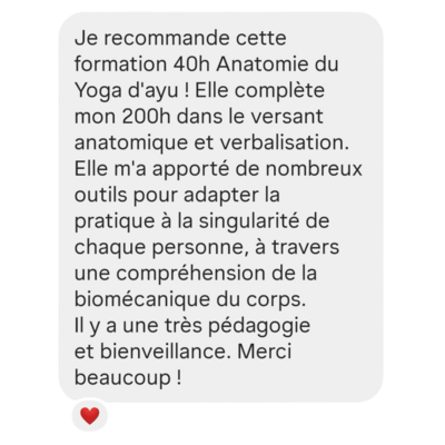 Témoignage anatomie du yoga 4