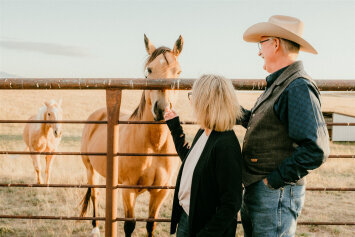 Ron and Lorinda with Horse