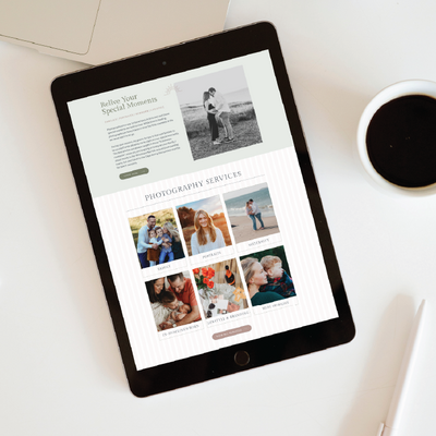 The Peach Poppy branding shown on top of an image of poppies.