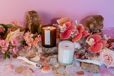 product photography of candles