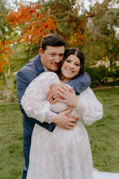 bride and groom in Boise Idaho