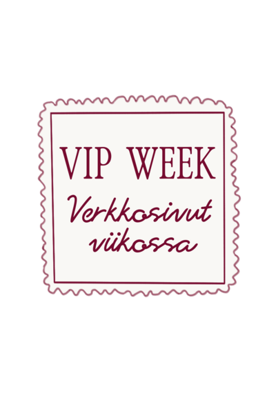 postimerkki-ikoni, missä lukee VIP WEEK-verkkosivut viikossa