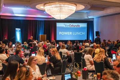 Orlando event photographer capturing Visit Orlando corporate luncheon at Hyatt Regency Orlando