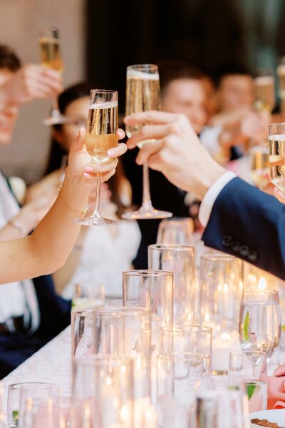 champagne wedding reception