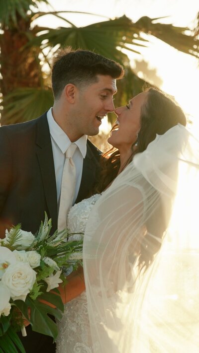 san diego wedding video still bride and groom at sunset