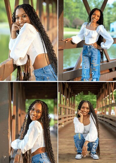 Spring Senior Session at Taylor Heritage Park in Taylor, Michigan