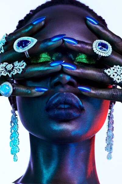Ajak Deng Dazzles in Luxe Jewelry for Vogue Portugal