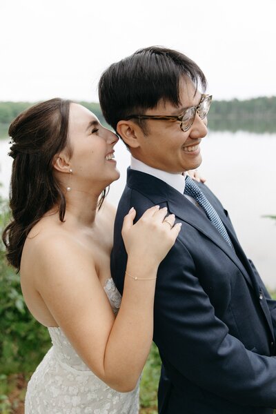 New England couple laughing
