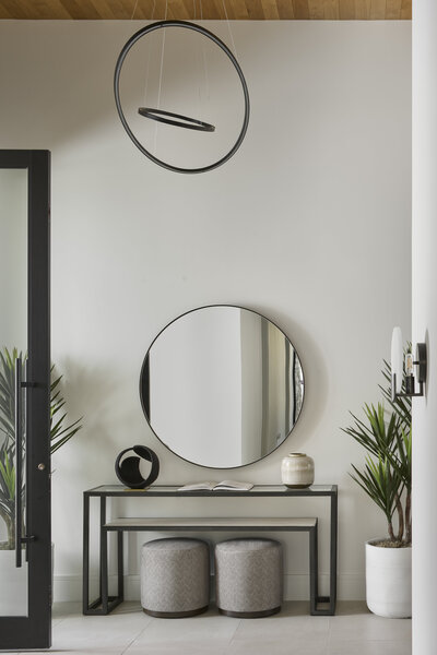 Entryway mirror detail from a JSF Design Scottsdale residence