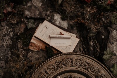 detail shot of wedding vows