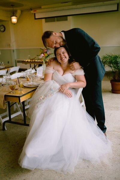 Sam and Arie enjoy their cocktail hour with their guests at their Toronto Island Wedding.