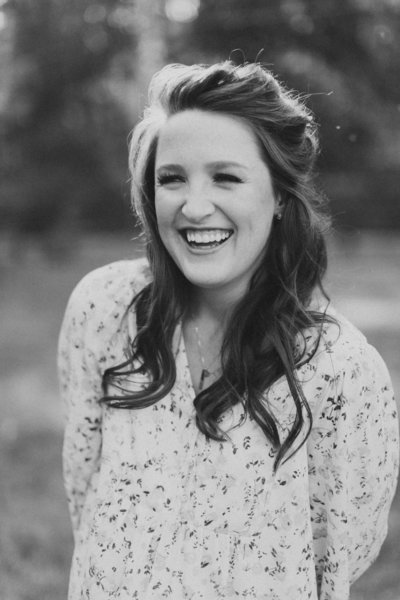 woman smiling and laughing during portraits