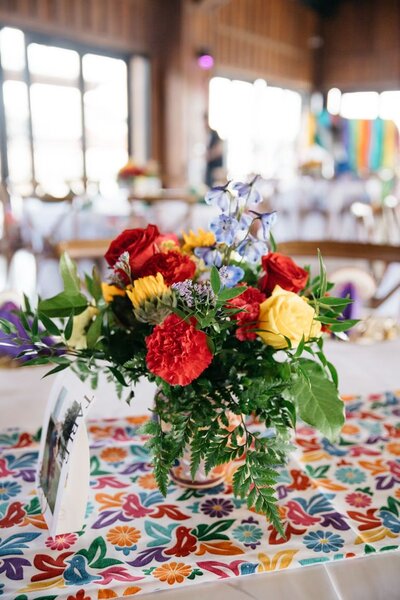 Colorful event florals