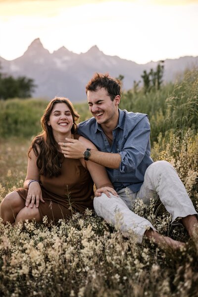 Wildflower elopement in Jackson Hole, Wyoming