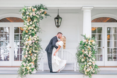 Connecticut wedding couple hugging