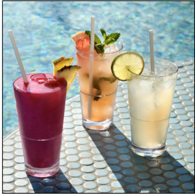 three refreshing smoothie and cold beverages