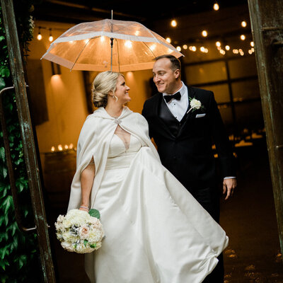 Seattle Wedding Photographer and Videographer Bride and Groom portraits at JM Cellars winter wedding venue