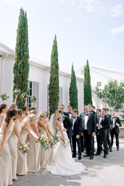 Wedding photography of the bridal party at Beau Rivage in Biloxi, Mississippi.