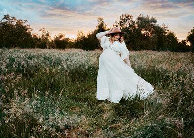 Maternity photo outdoors