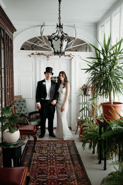Canandaigua lake wedding on boat dock. Intimate wedding