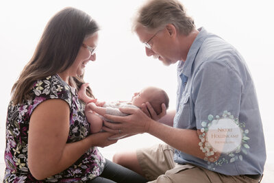 Checking on Baby - Birth Photography in Milaca Minnesota