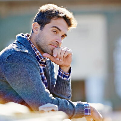 a man thinking