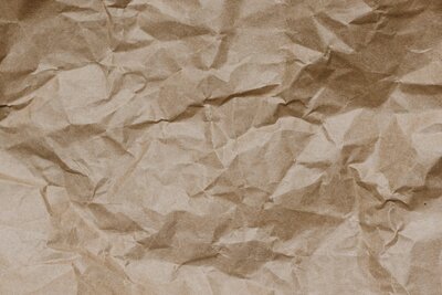 close up of crushed brown paper