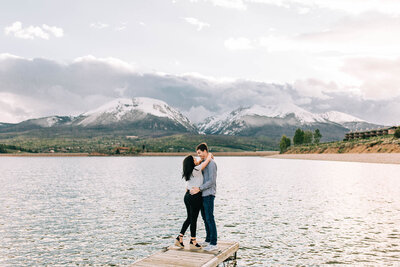 photo of couple on lake dillon
