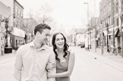 Madison Engagement photo on state street