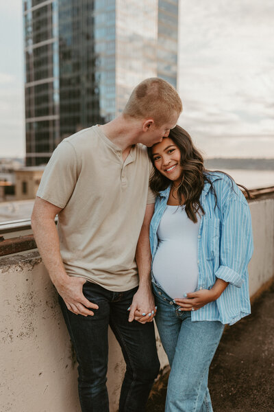 romantic engagement session in Seattle