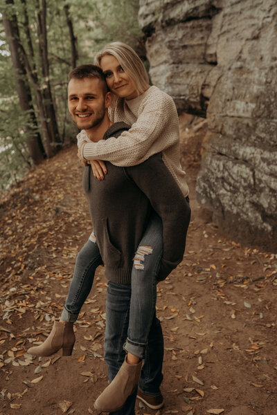 Couple During Engagement Photoshoot