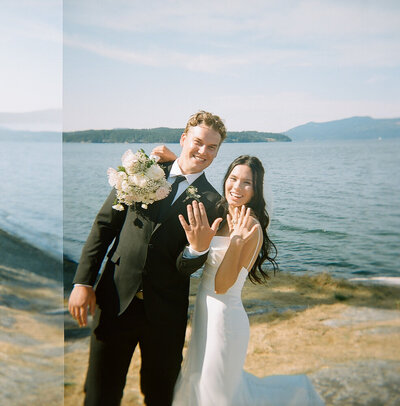 Newlywed film photography on Vancouver island