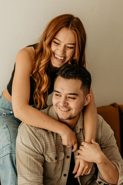 couple photo session at a salt lake city airbnb