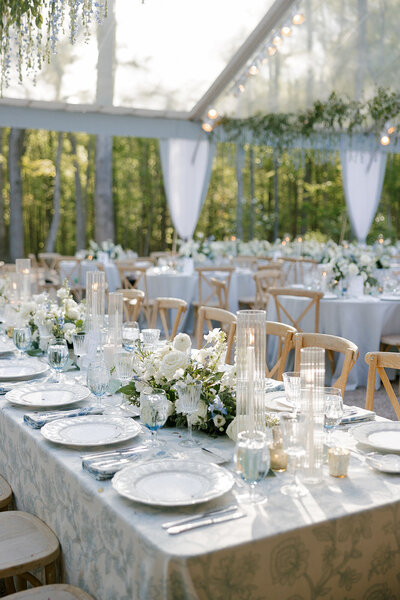 tented outdoor wedding reception