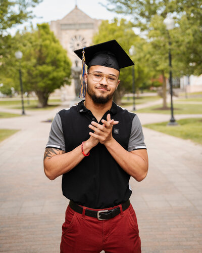 A portrait from a Canisius College graduation photoshoot near Buffalo, NY.