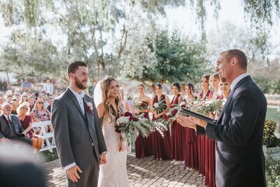 Lake Tahoe Elopement Photographer captures bride and groom at alter