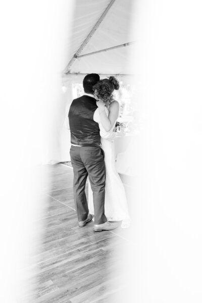 Bride and Groom having their first dance.