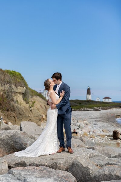 Vermont Wedding Photographers | Sincerely Liz Photography Documentary Wedding, Engagement, Elopement, Maternity and Newborn Photographer in New England | Groom admiring bride as she walks up the stairs at a New England mansion wedding