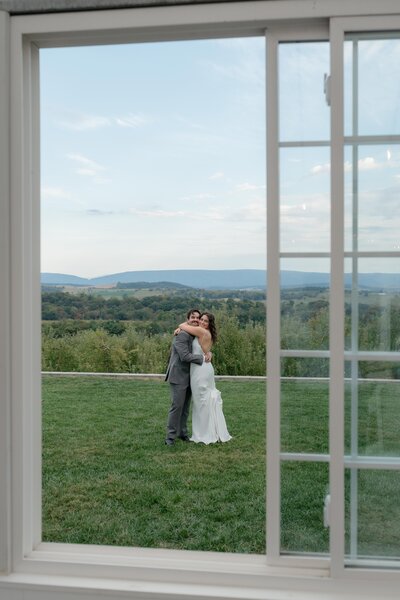 A bride dancing